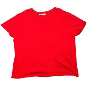 We The Free Free People 100% Cotton Red T-Shirt Size Large